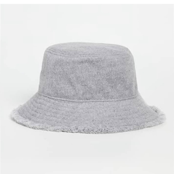 Hat Attack Frayed Edge Bucket Hat Light Gray Size OS - NWT $78 - Picture 1 of 6